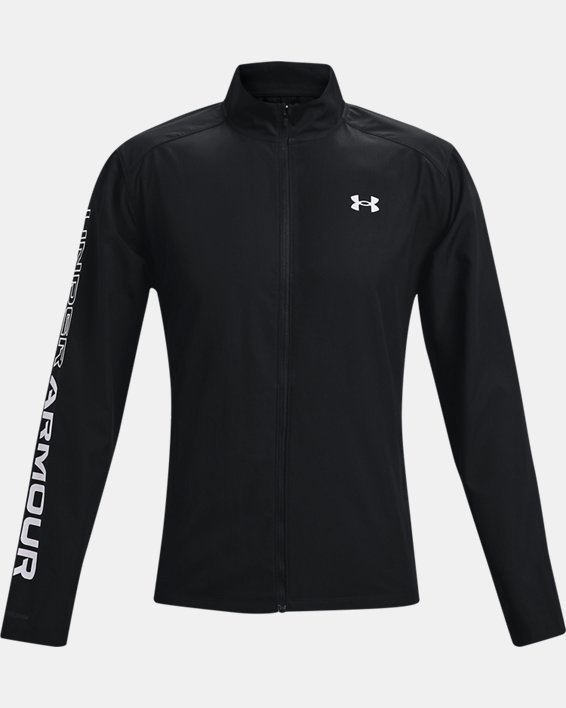 Men's UA OutRun The Rain II Jacket in Black image number 9